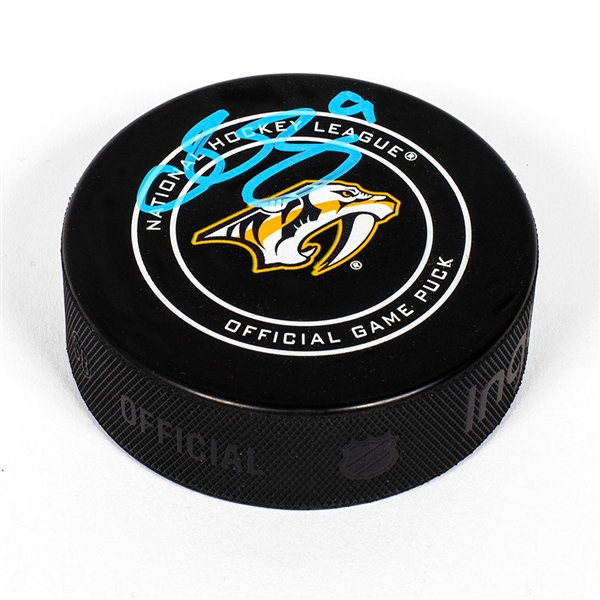 Filip Forsberg Signed Nashville Predators Official Game Puck