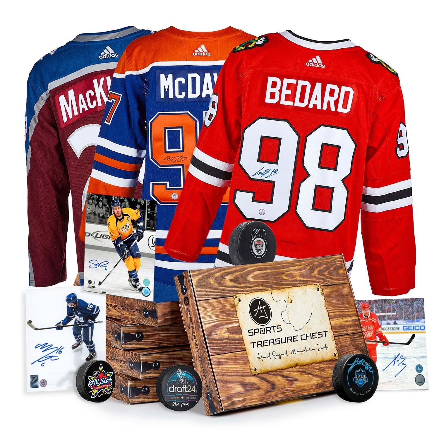 AJ Sports Signature Golden Sports Memorabilia Treasure Chest