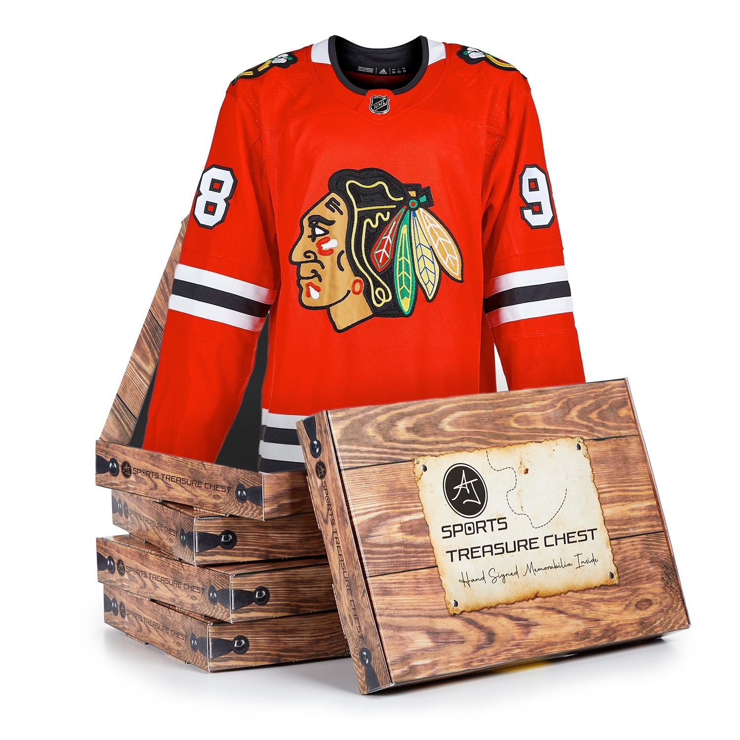 AJ Sports Chicago Hockey Mystery Collectible Fan Chest