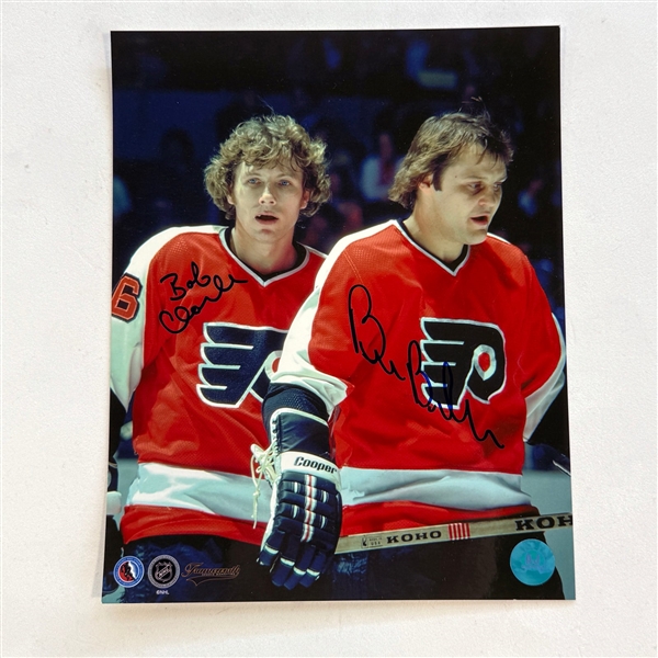 Bobby Clarke & Bill Barber Dual Signed Philadelphia Flyers 8x10 Photo