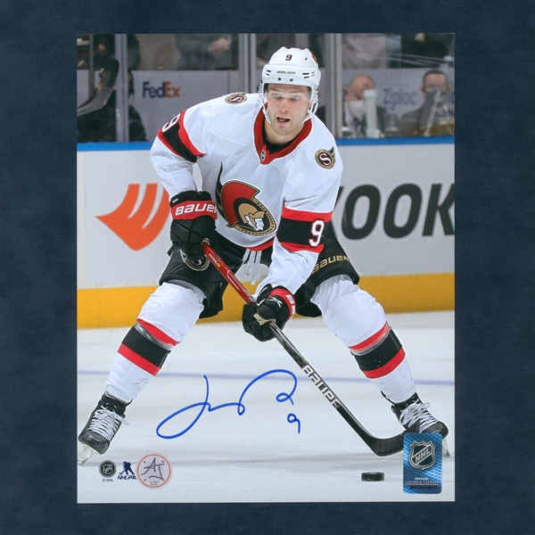 Josh Norris Signed Ottawa Senators Puck Rush 8x10 Photo