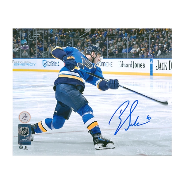 Brayden Schenn Autographed St Louis Blues Slapshot 8x10 Photo