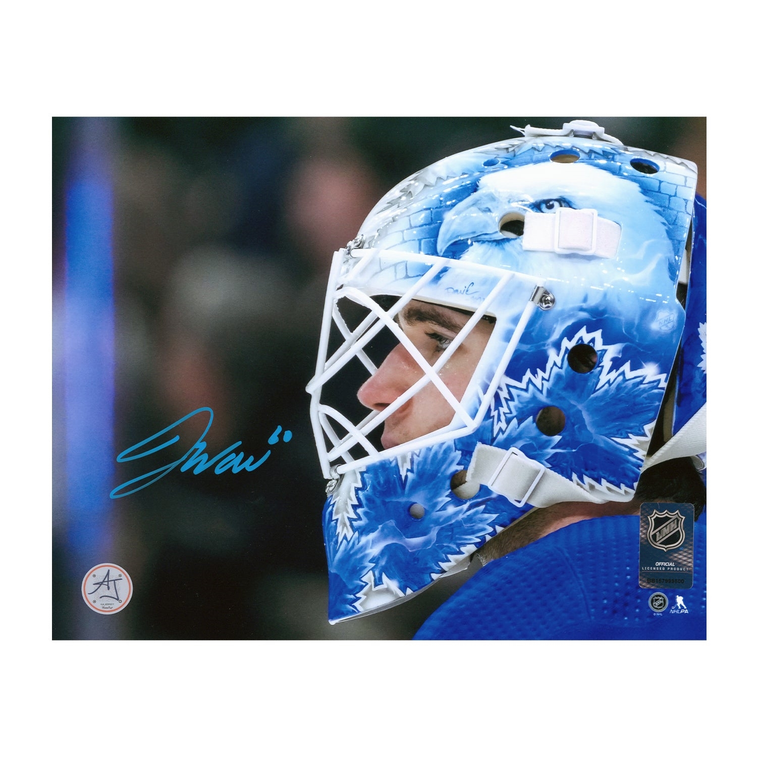 Joseph Woll Signed Toronto Maple Leafs Goalie Mask Profile 8x10 Photo