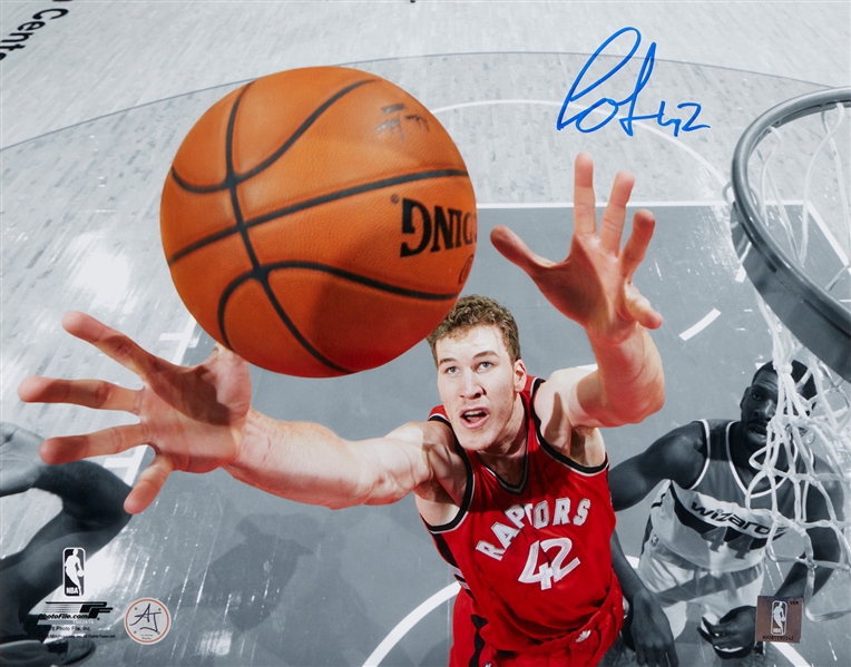 Jakob Poeltl Signed Toronto Raptors Net-Cam 11x14 Photo