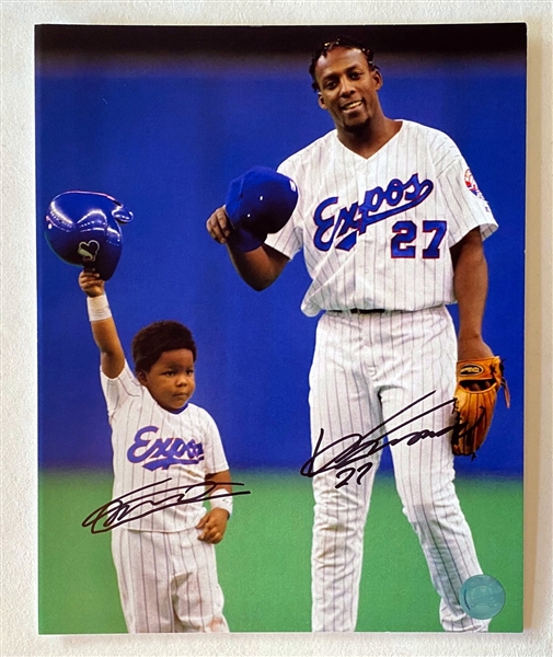 Vladimir Guerrero Jr. & Sr. Dual Signed Expos Father & Son 8x10 Photo