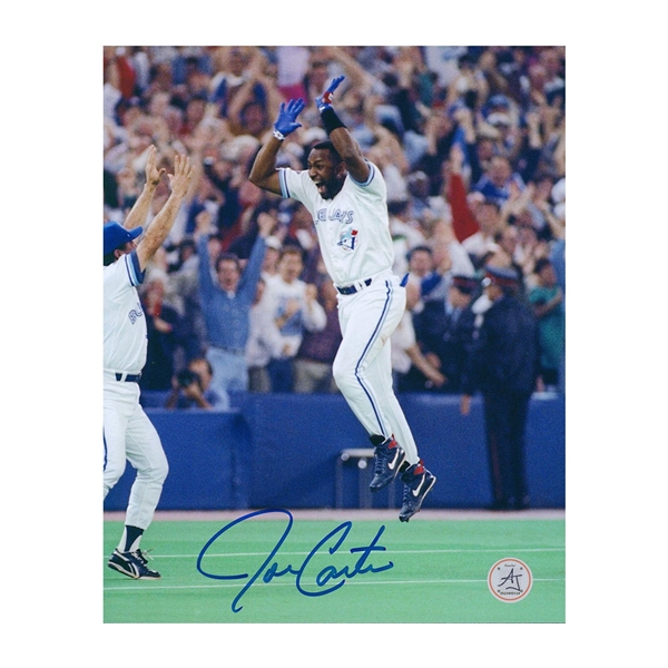 Joe Carter Autographed Toronto Blue Jays 1993 World Series Home Run 8x10 Photo