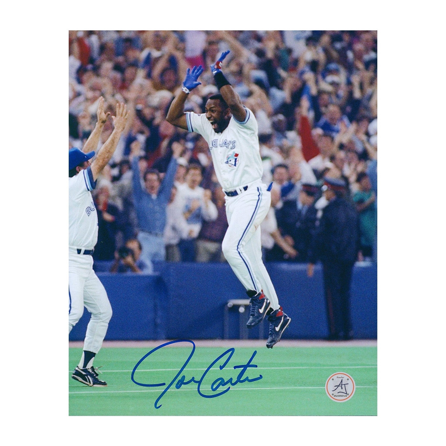 Joe Carter Autographed Toronto Blue Jays 1993 World Series Home Run 8x10 Photo