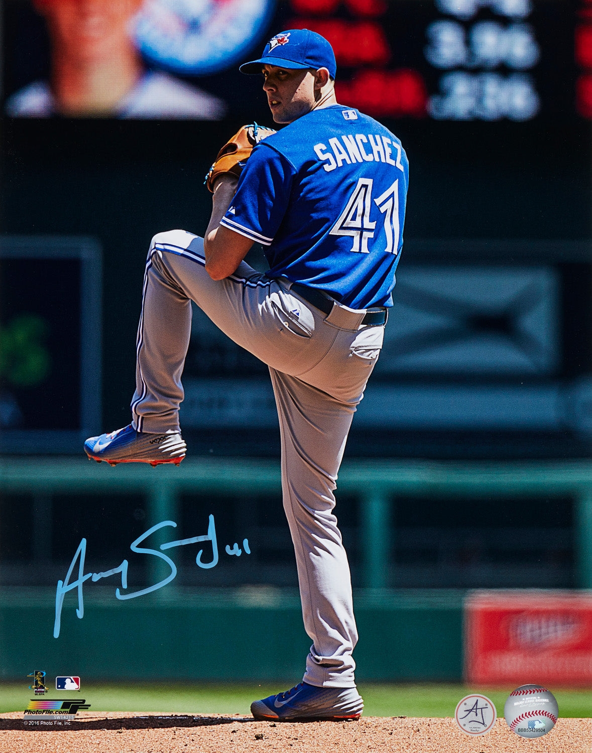 Aaron Sanchez Signed Toronto Blue Jays Pitching 11x14 Photo