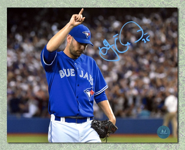 Marco Estrada Autographed Toronto Blue Jays Fan Salute 8x10 Photo