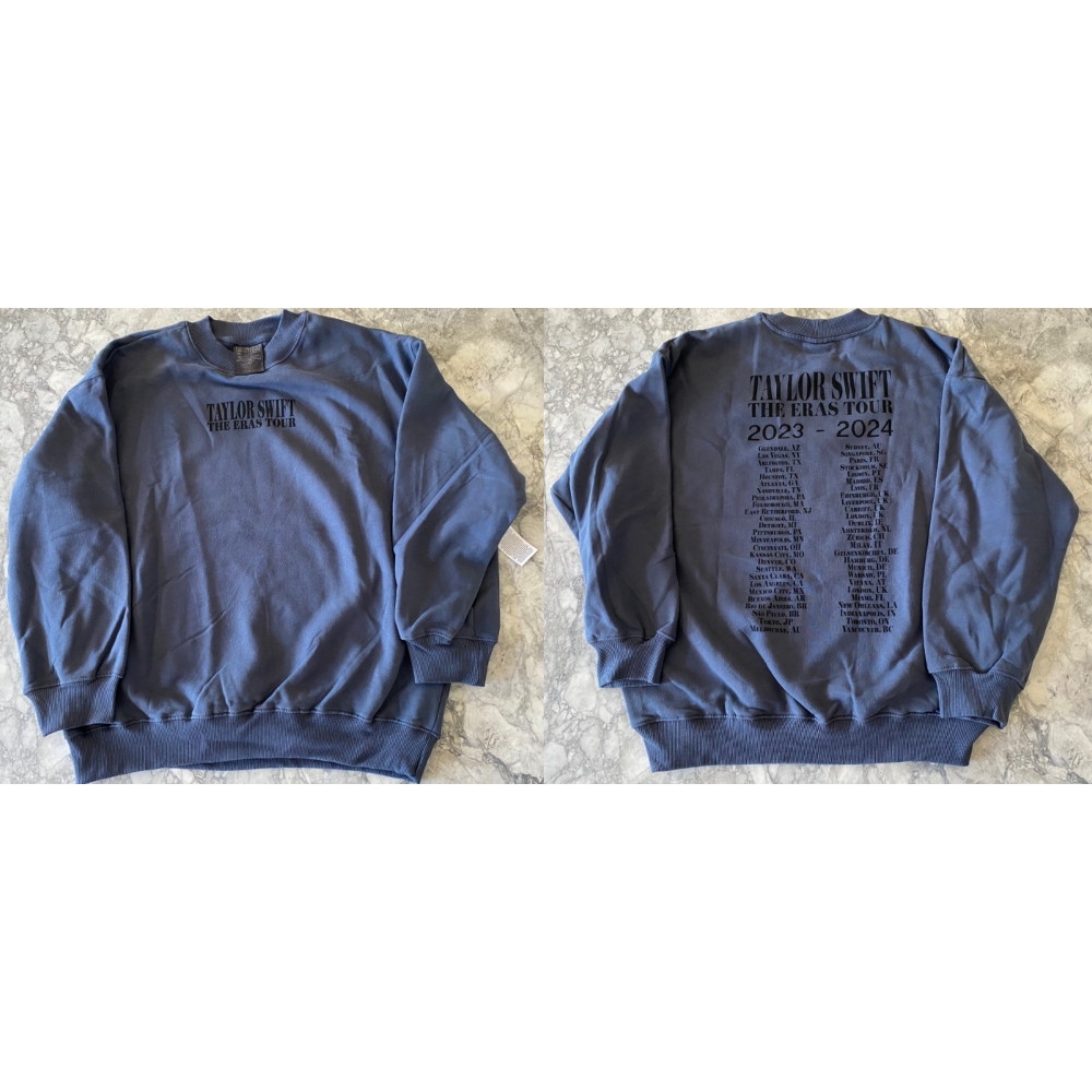 Taylor Swift The Eras Tour Toronto Blue Crewneck Sweatshirt - XL