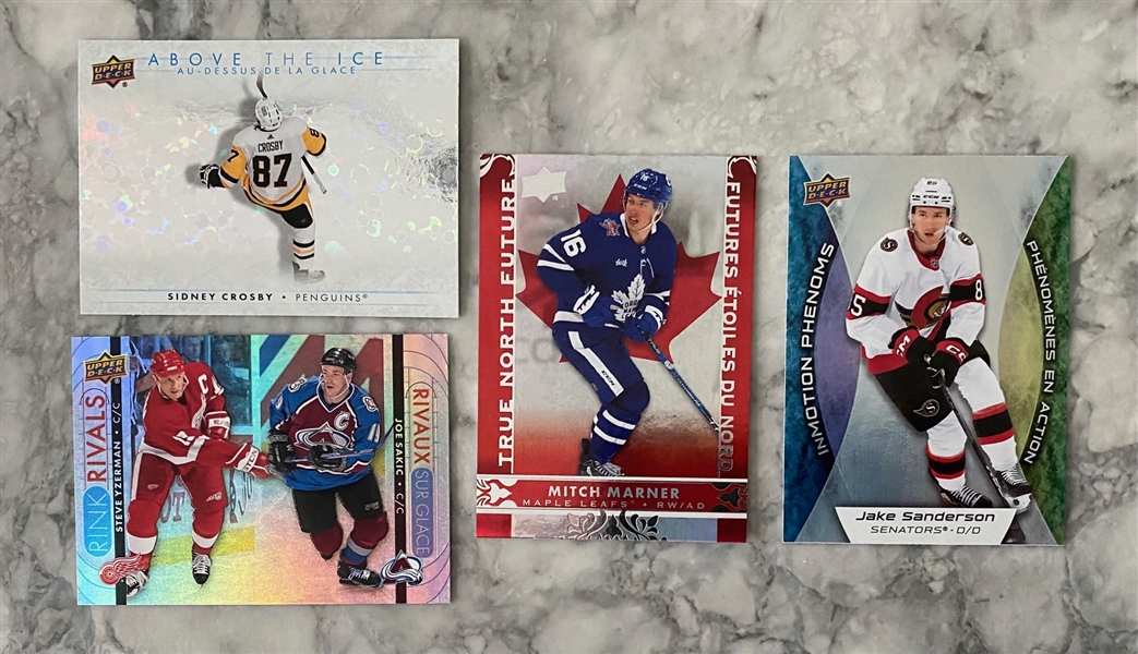 Lot of 4: 24-25 Upper Deck Tim Hortons Insert Cards: Crosby, Marner, Yzerman, Sakic