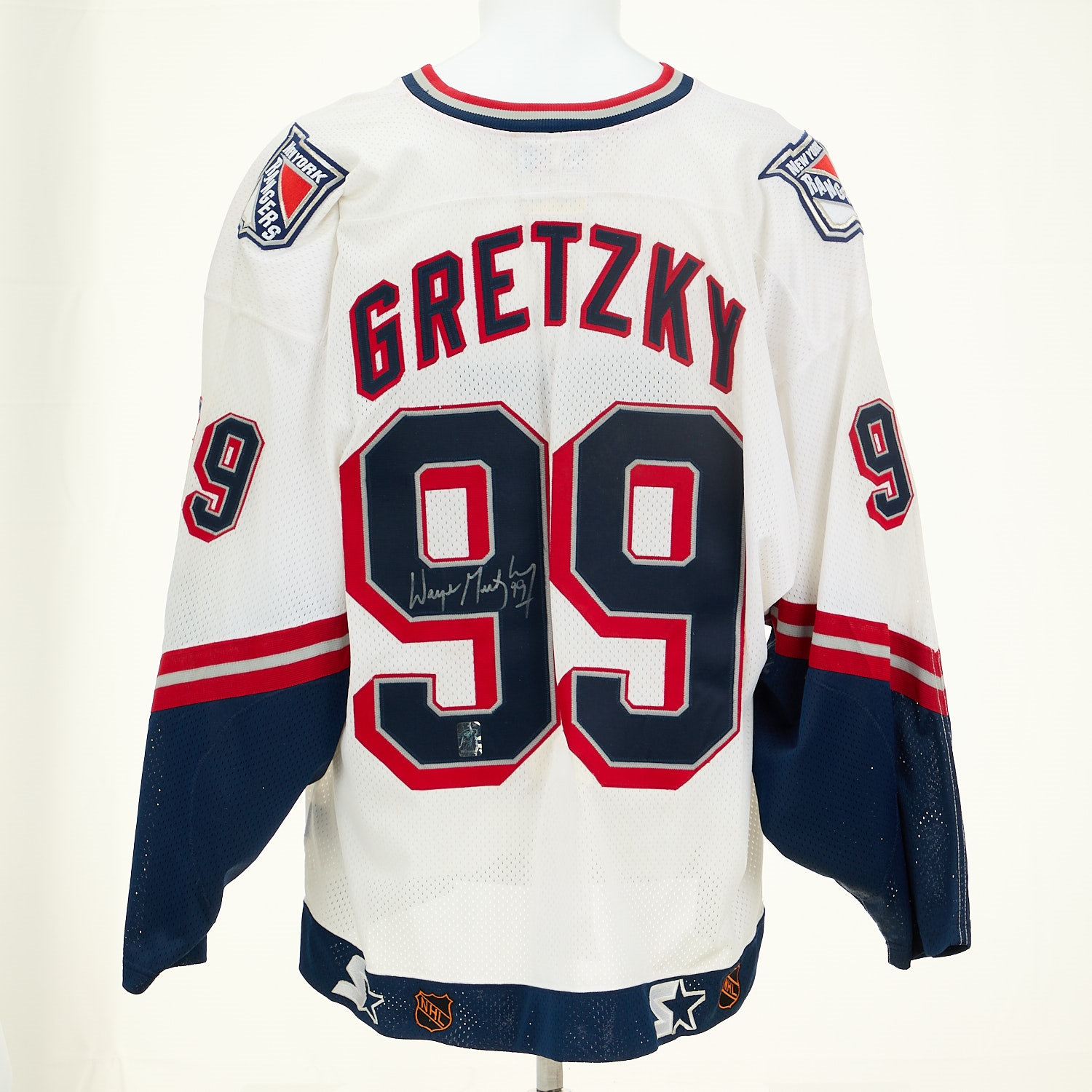 Wayne Gretzky Signed New York Rangers Liberty Double Starter Pro Jersey (WGA)