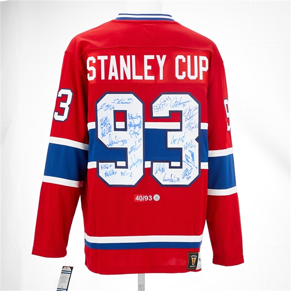 Montreal Canadiens Team Signed 1993 Stanley Cup Fanatics Jersey #40/93