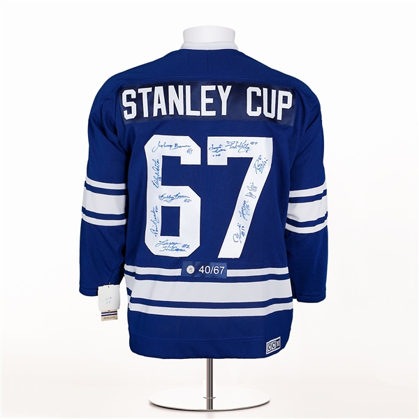 Toronto Maple Leafs Team Signed 1967 Stanley Cup CCM Jersey #40/67