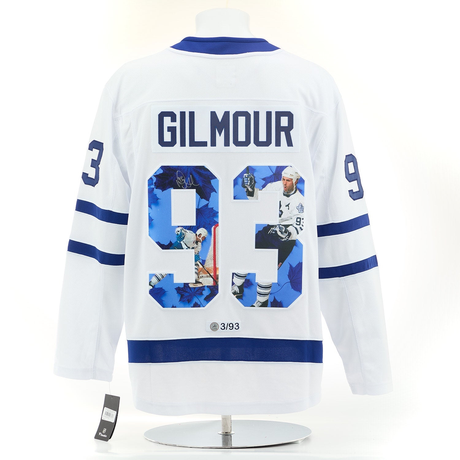 Doug Gilmour Autographed Toronto Maple Leafs Graphic Art Fanatics Jersey #3/93