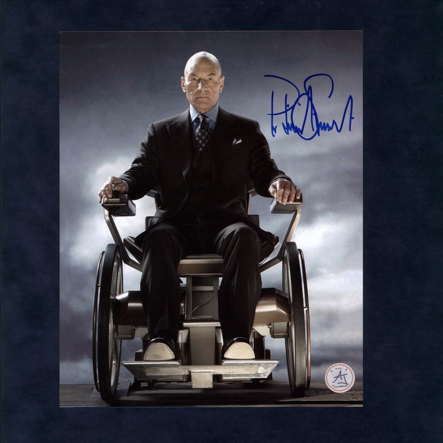 Patrick Stewart Autographed X-Men Professor Charles Xavier 8x10 Photo