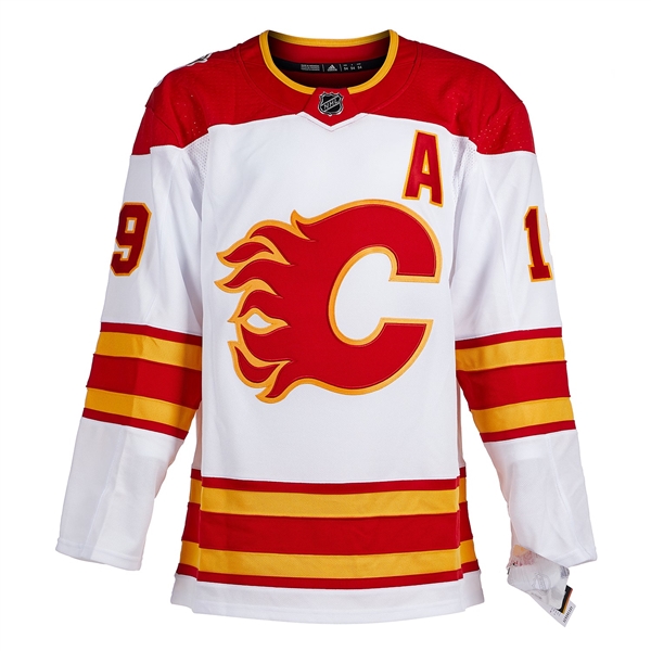 Matthew Tkachuk Calgary Flames Signed 2019 Heritage Classic adidas Jersey