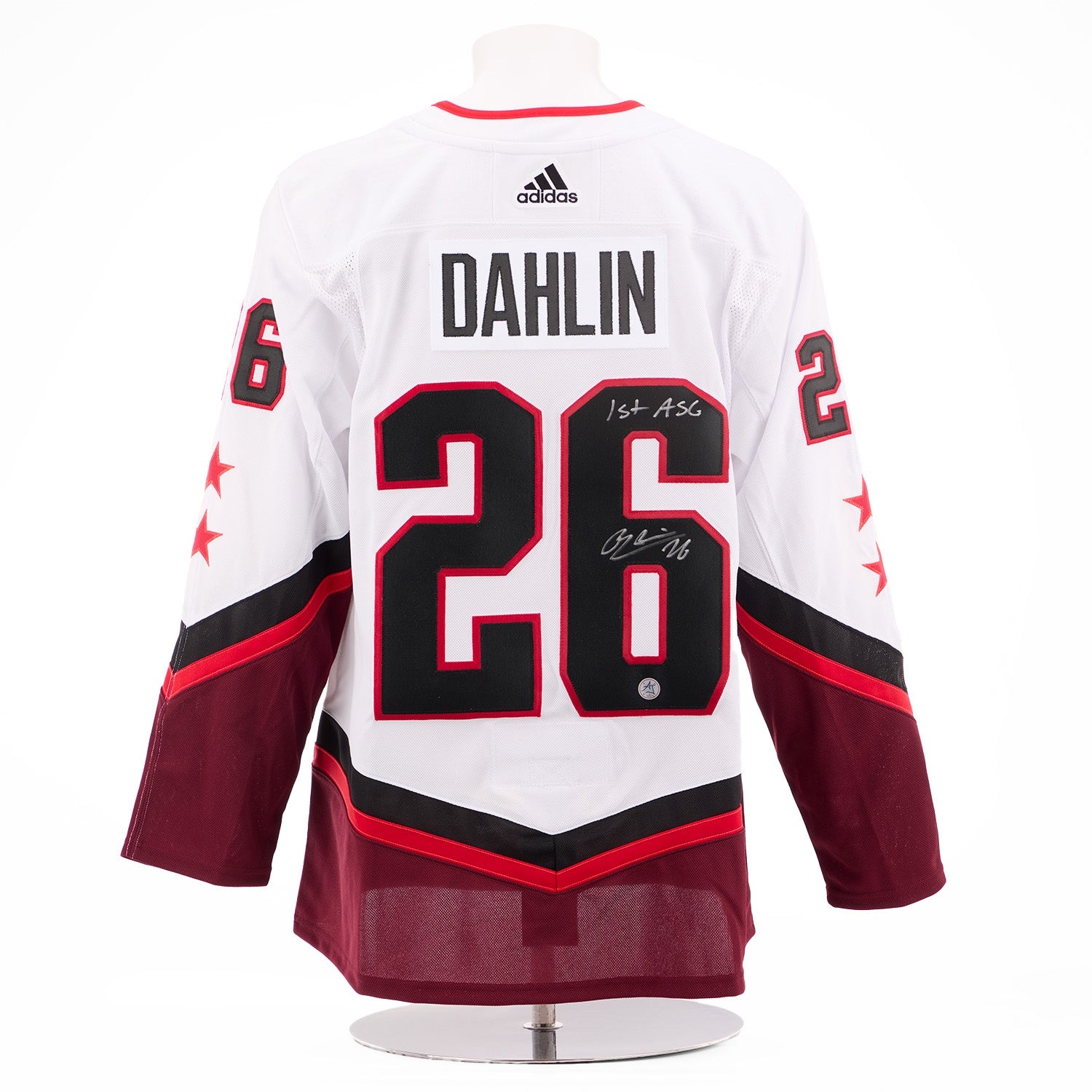 Rasmus Dahlin Signed 2022 NHL All-Star Game adidas Jersey with 1st ASG note