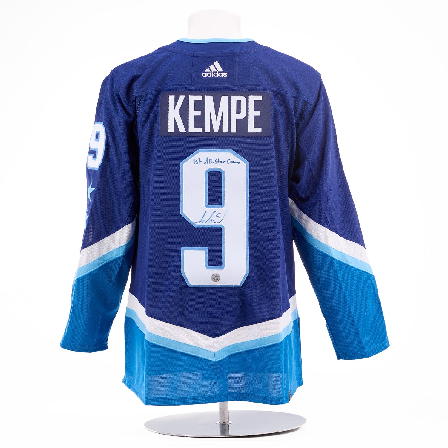 Adrian Kempe Signed 2022 NHL All-Star Game adidas Jersey with 1st ASG Note