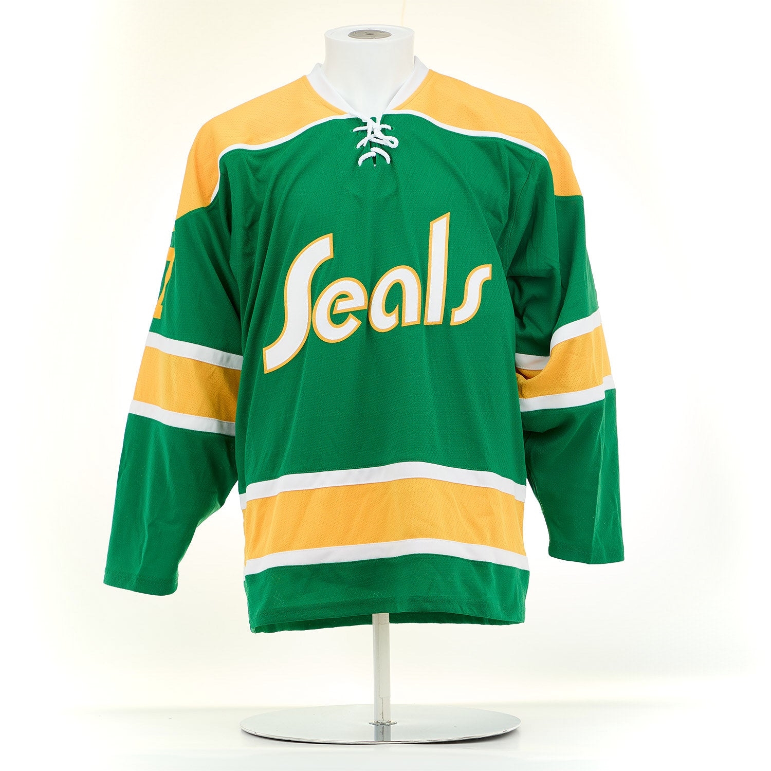 Reggie Leach Signed California Golden Seals Retro Team Classic adidas Jersey