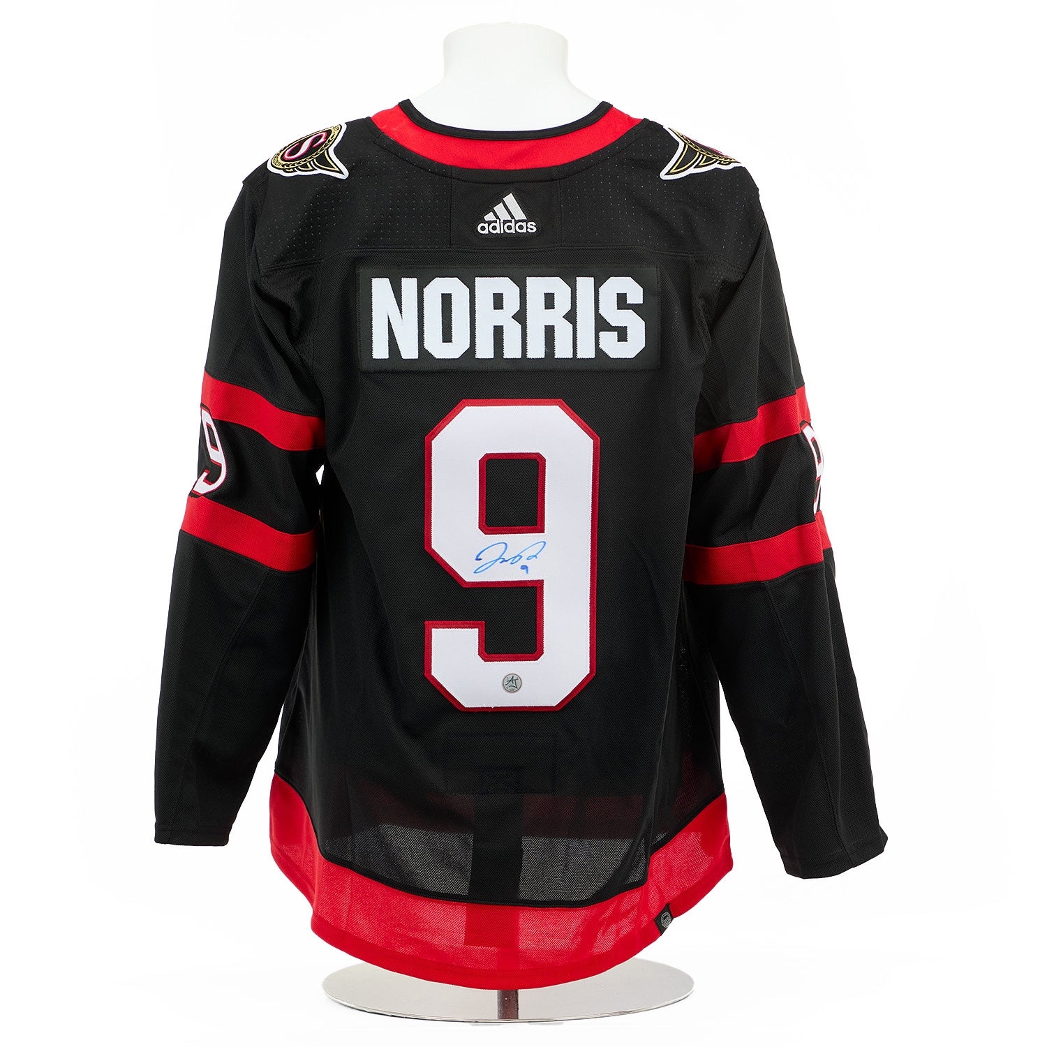 Josh Norris Autographed Ottawa Senators Black adidas Jersey