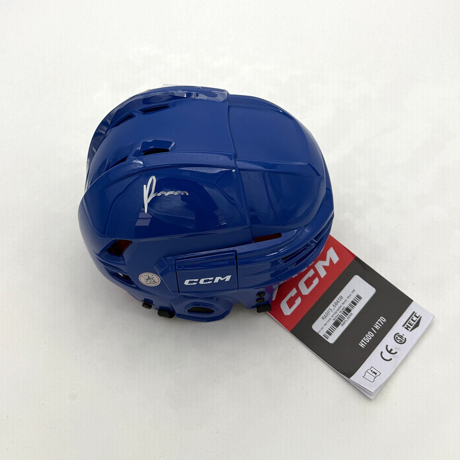 Porter Martone Autographed Royal Blue CCM Hockey Helmet