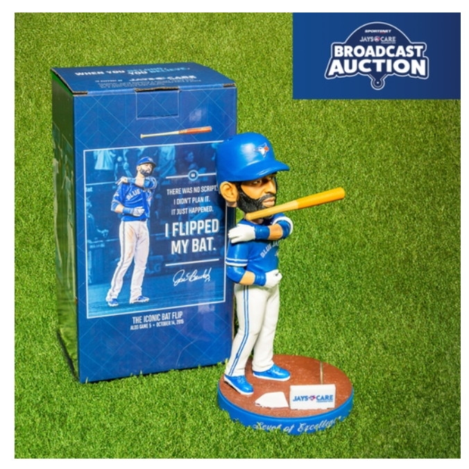 Jose Bautista Blue Jays Bat Flip Jays Care Foundation LE Bobblehead