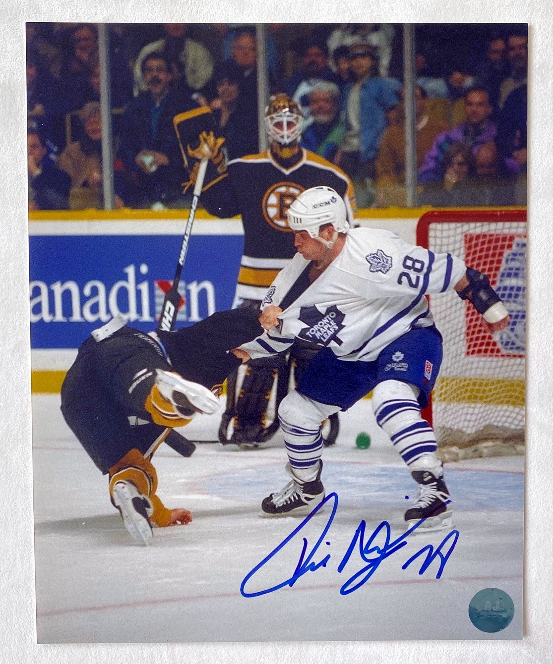 Tie Domi Signed Toronto Maple Leafs Knockout Punch 8x10 Photo