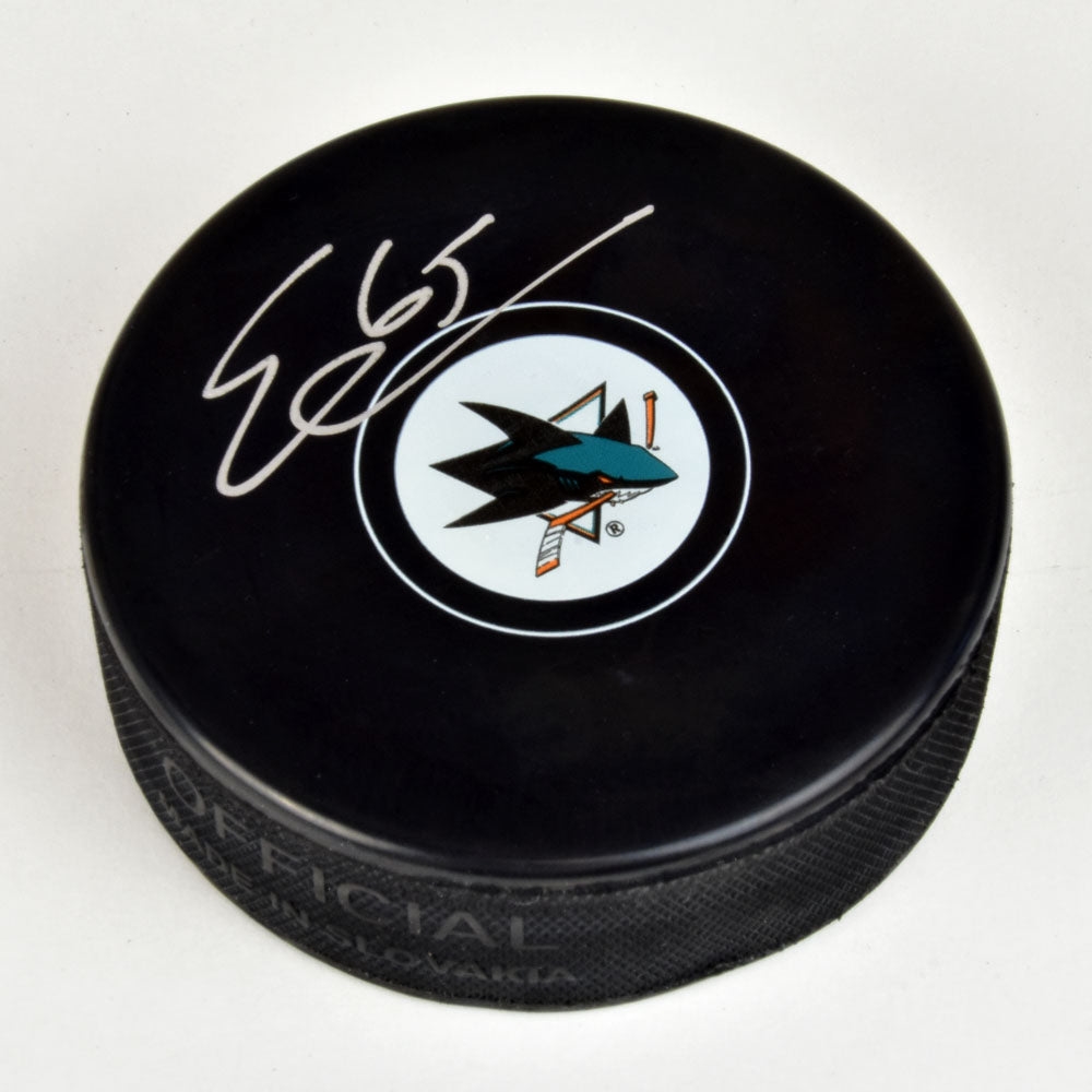 Erik Karlsson San Jose Sharks Autographed Hockey Puck