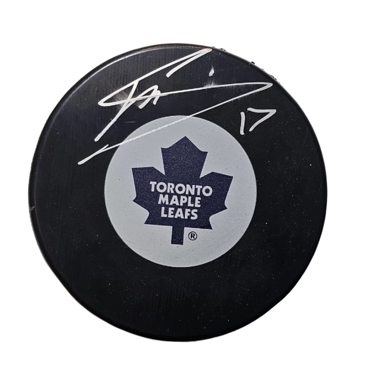 Mats Sundin Autographed Toronto Maple Leafs Hockey Puck (Flawed)