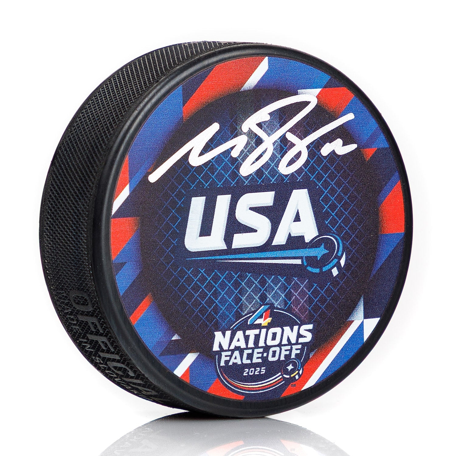 Matt Boldy Signed Team USA NHL 4 Nations Face-Off Hockey Puck