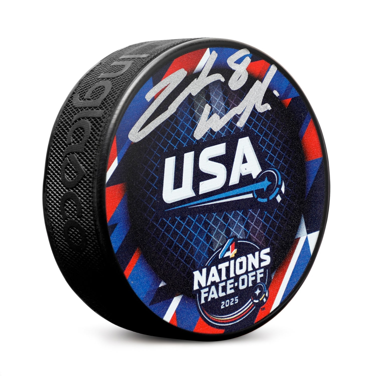 Zach Werenski Signed Team USA NHL 4 Nations Face-Off Hockey Puck