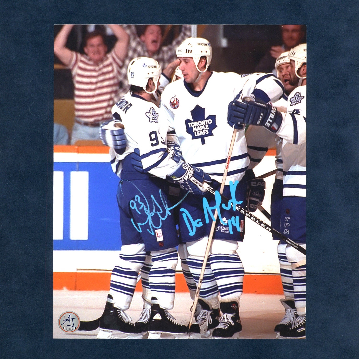 Doug Gilmour & Dave Andreychuk Dual Signed Toronto Maple Leafs 8x10 Photo