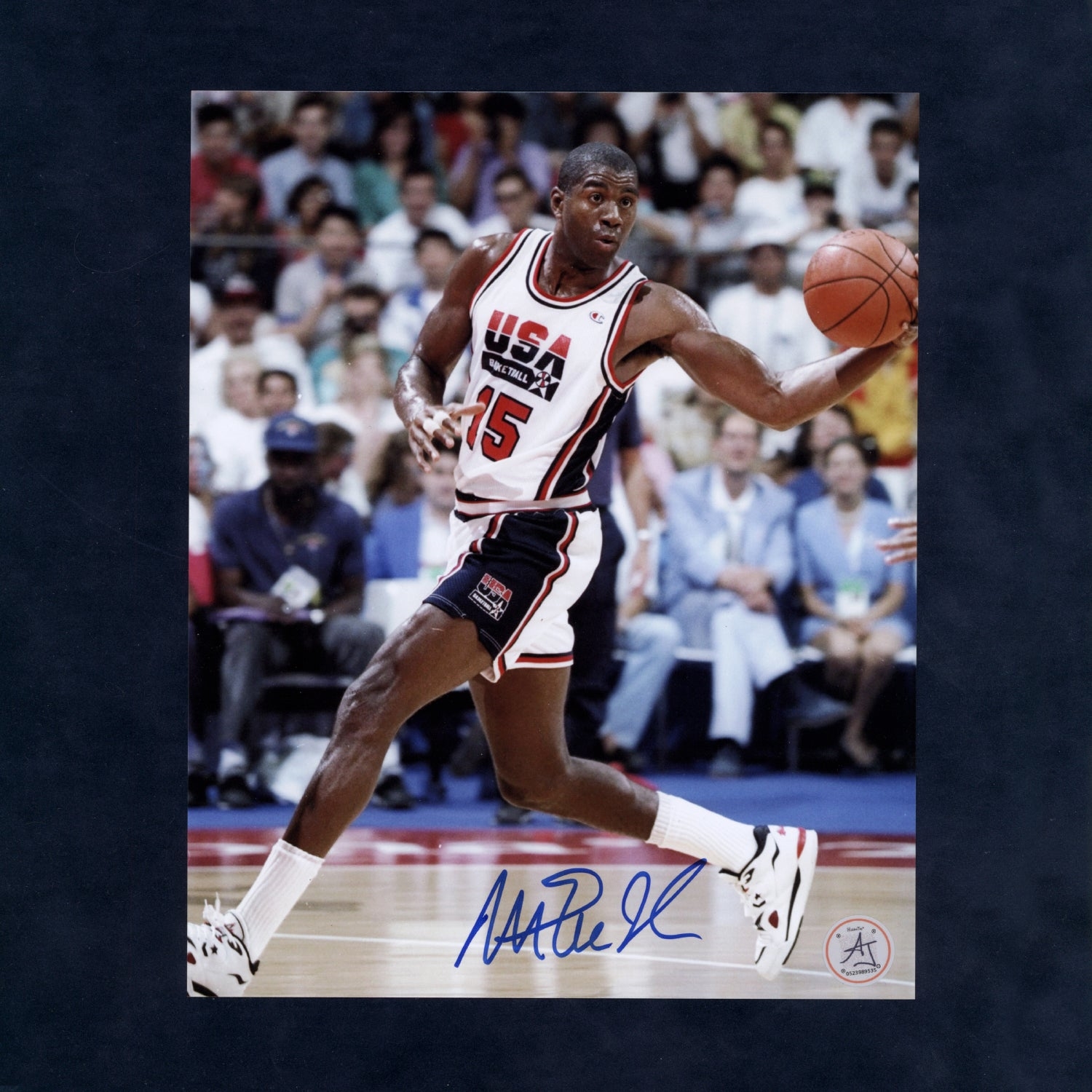 Magic Johnson Autographed Team USA 1992 Olympic Dream Team 8x10 Photo