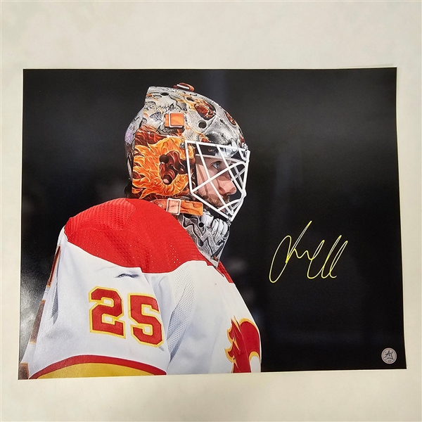 Jacob Markstrom Signed Calgary Flames Goalie Mask Profile 16x20 Photo