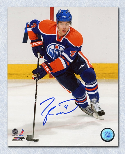 Taylor Hall Signed Edmonton Oilers Crossover 8x10 Photo