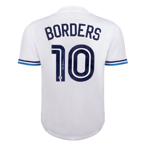 Pat Borders Autographed Toronto City Design White Baseball Jersey