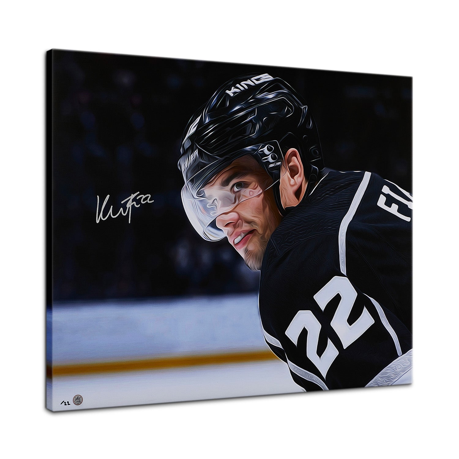 Kevin Fiala Signed Los Angeles Hockey Profile 26x32 Art Canvas /22