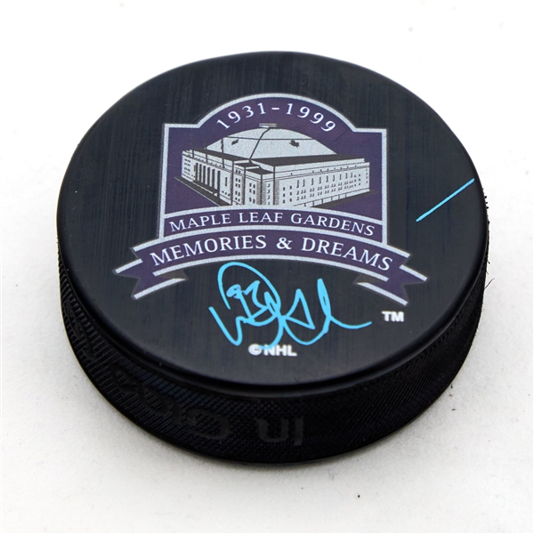 Doug Gilmour Signed Maple Leaf Gardens Memories & Dreams Puck (Flawed)