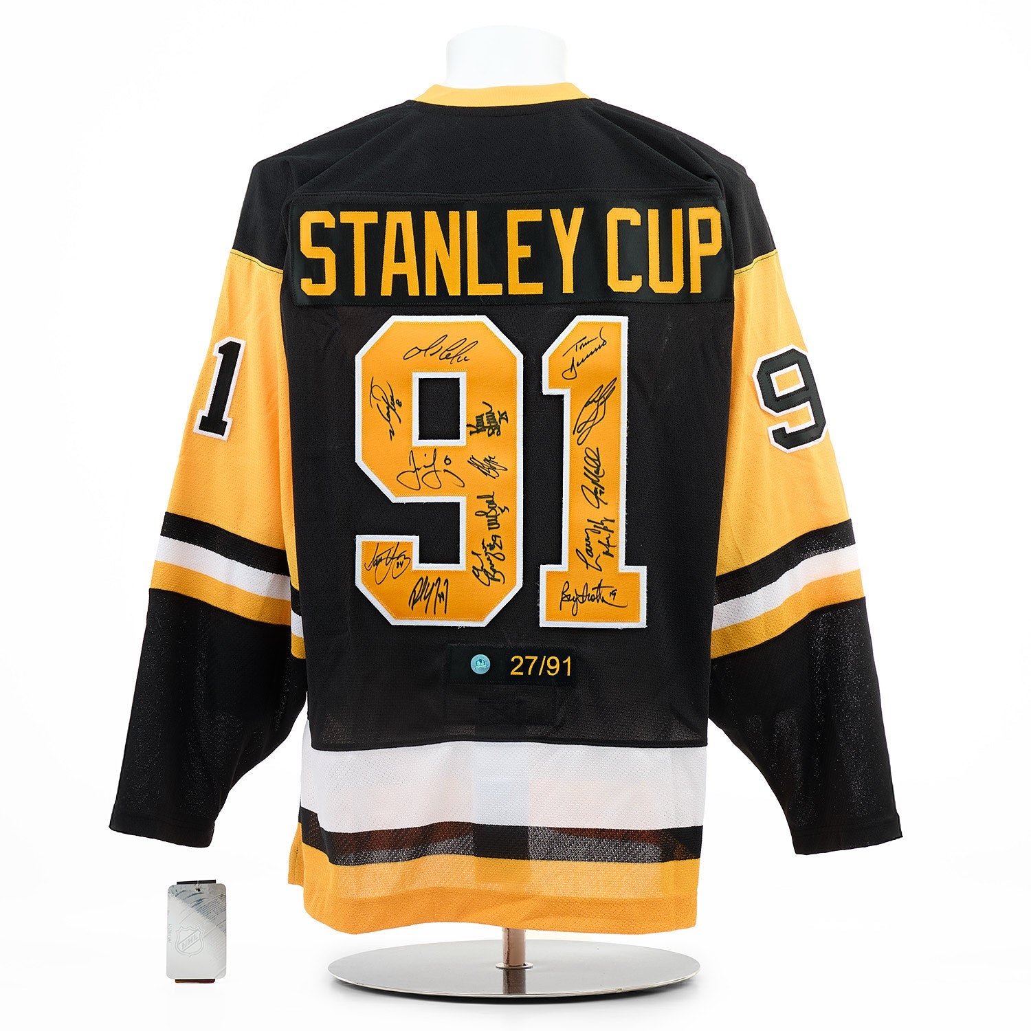 Pittsburgh Penguins Team Signed 1991 Stanley Cup adidas Jersey #27/91