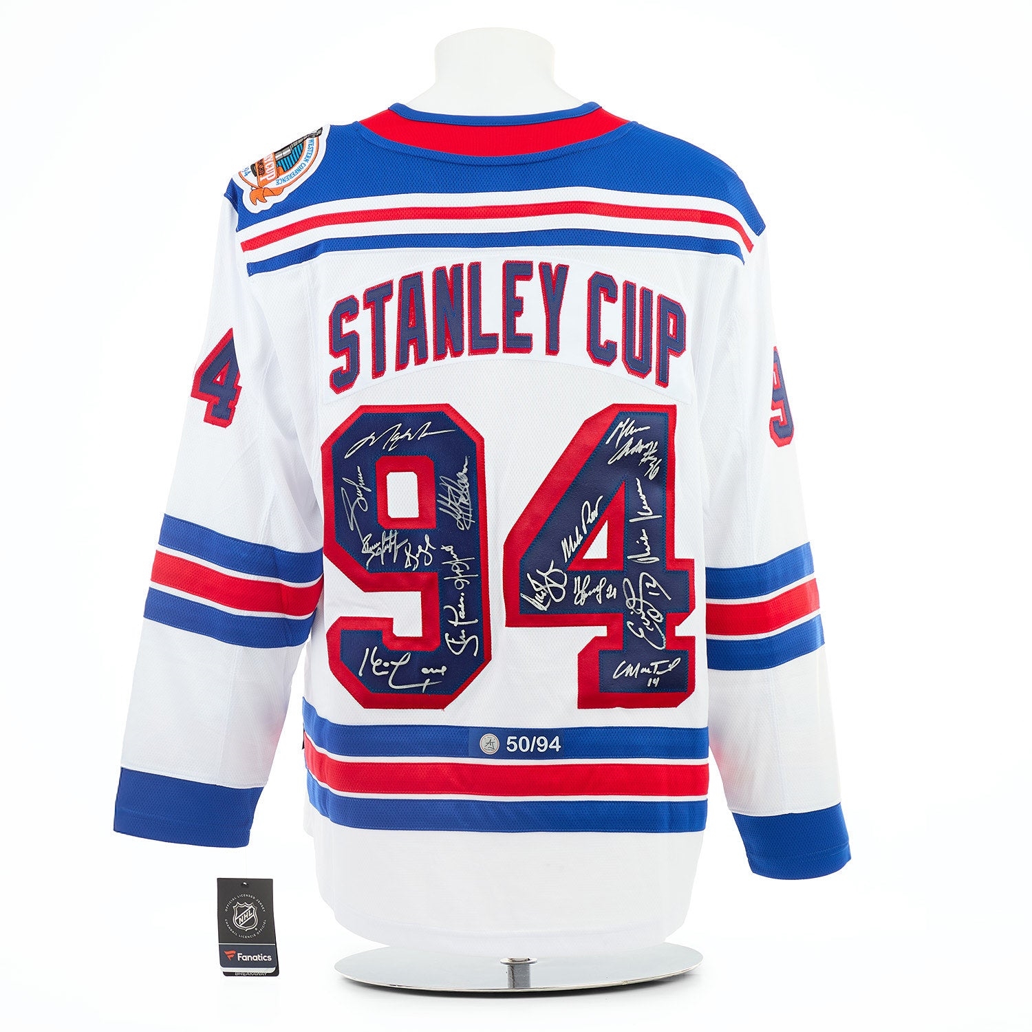 New York Rangers Team Signed 1994 Stanley Cup Fanatics Jersey #50/94