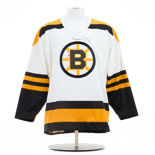 Bobby Orr Signed Boston Bruins White Vintage CCM Jersey