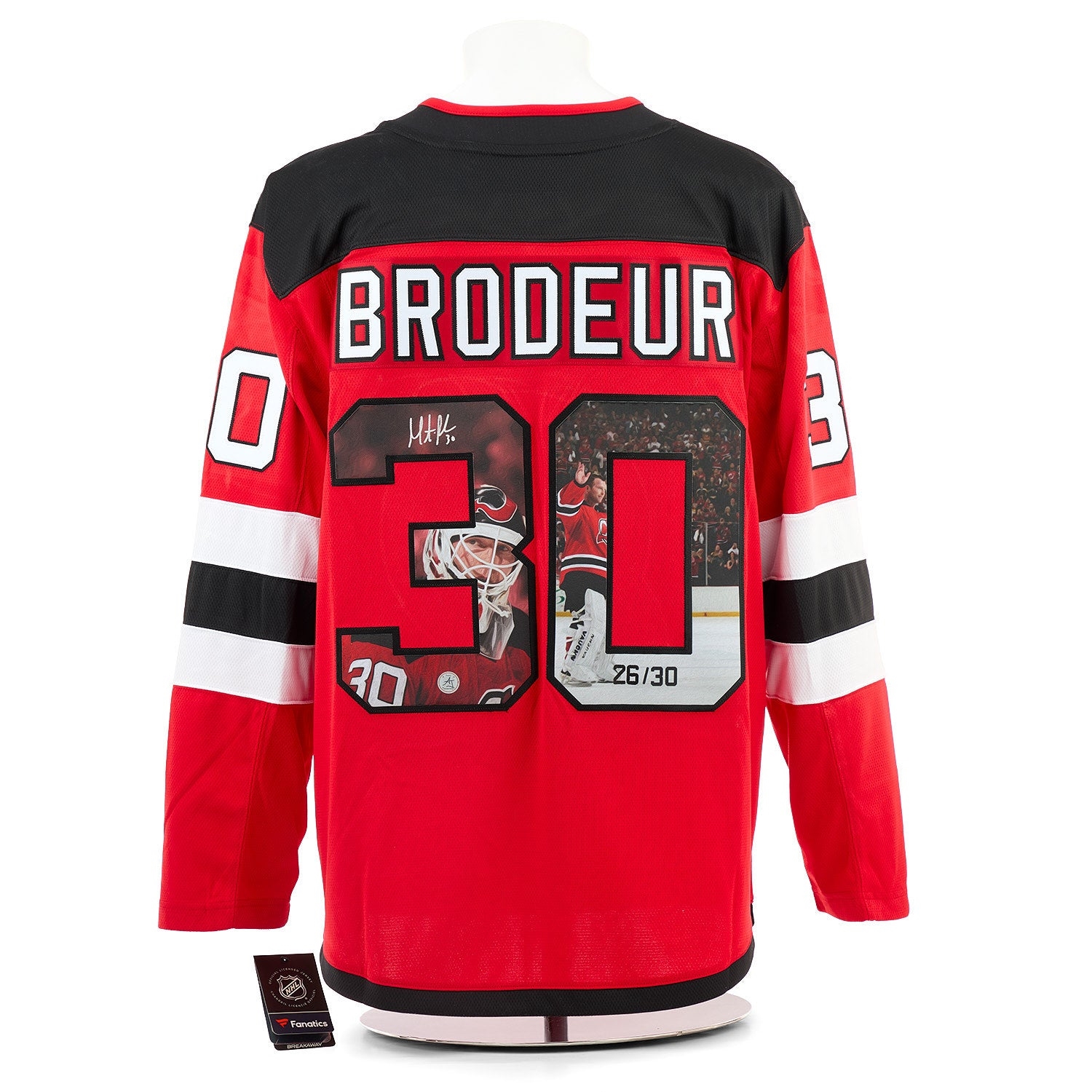 Martin Brodeur Signed New Jersey Devils Goalie Art Jersey #26/30