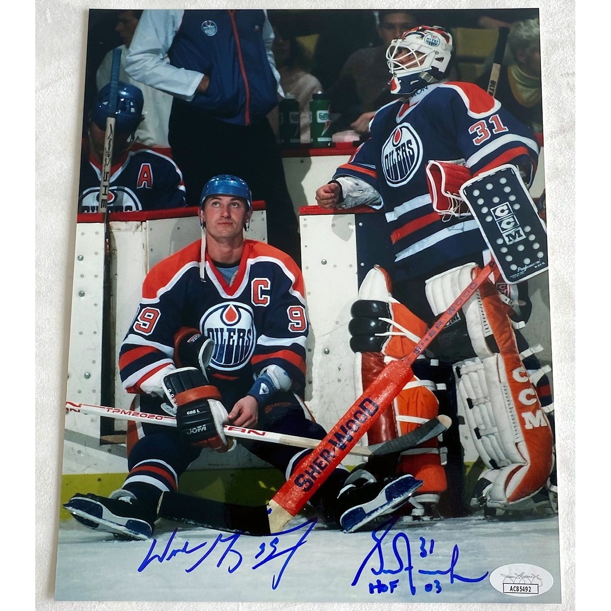 Wayne Gretzky & Grant Fuhr Edmonton Oilers Dual Signed 8x10 Photo