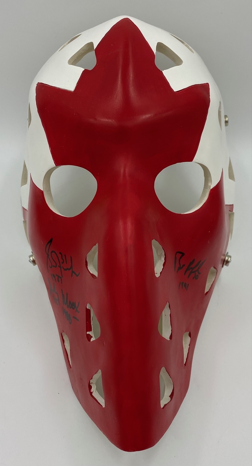 Edmonton Oilers Goalie Legends Signed Team Canada Goalie Mask
