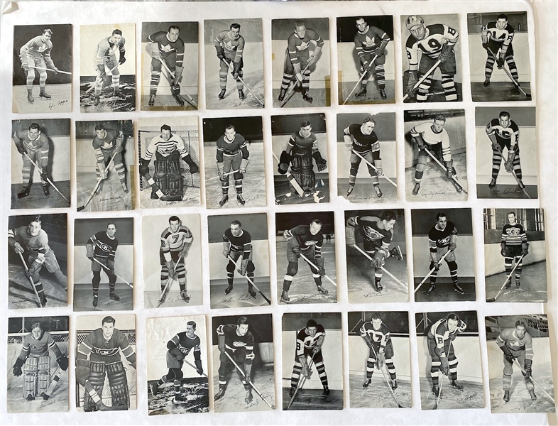 Lot of 32 Bee Hive 1945-64 Hockey Photos (Flawed)
