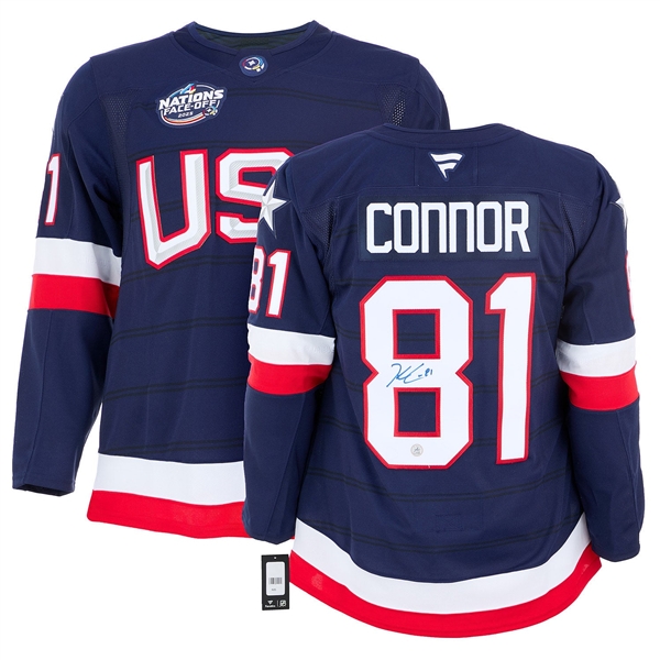 Kyle Connor Signed Team USA 4 Nations Face-Off Fanatics Premium Jersey