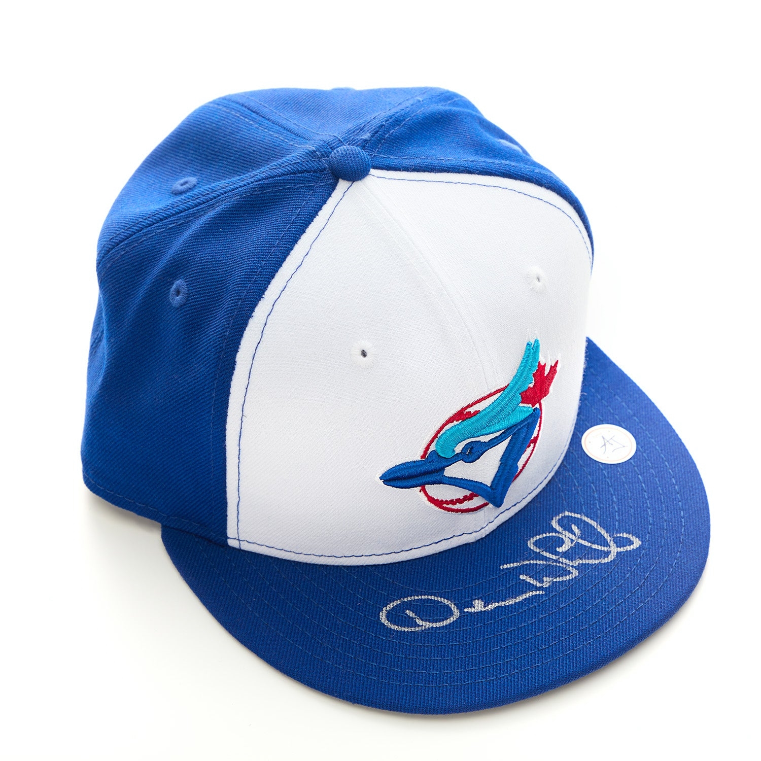 Devon White Signed Toronto Blue Jays Authentic Throwback New Era Baseball Cap