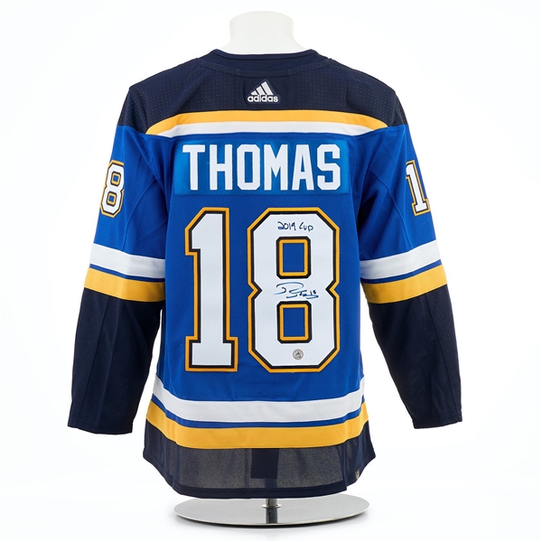 Robert Thomas St Louis Blues Signed & Inscribed 2019 Stanley Cup adidas Jersey