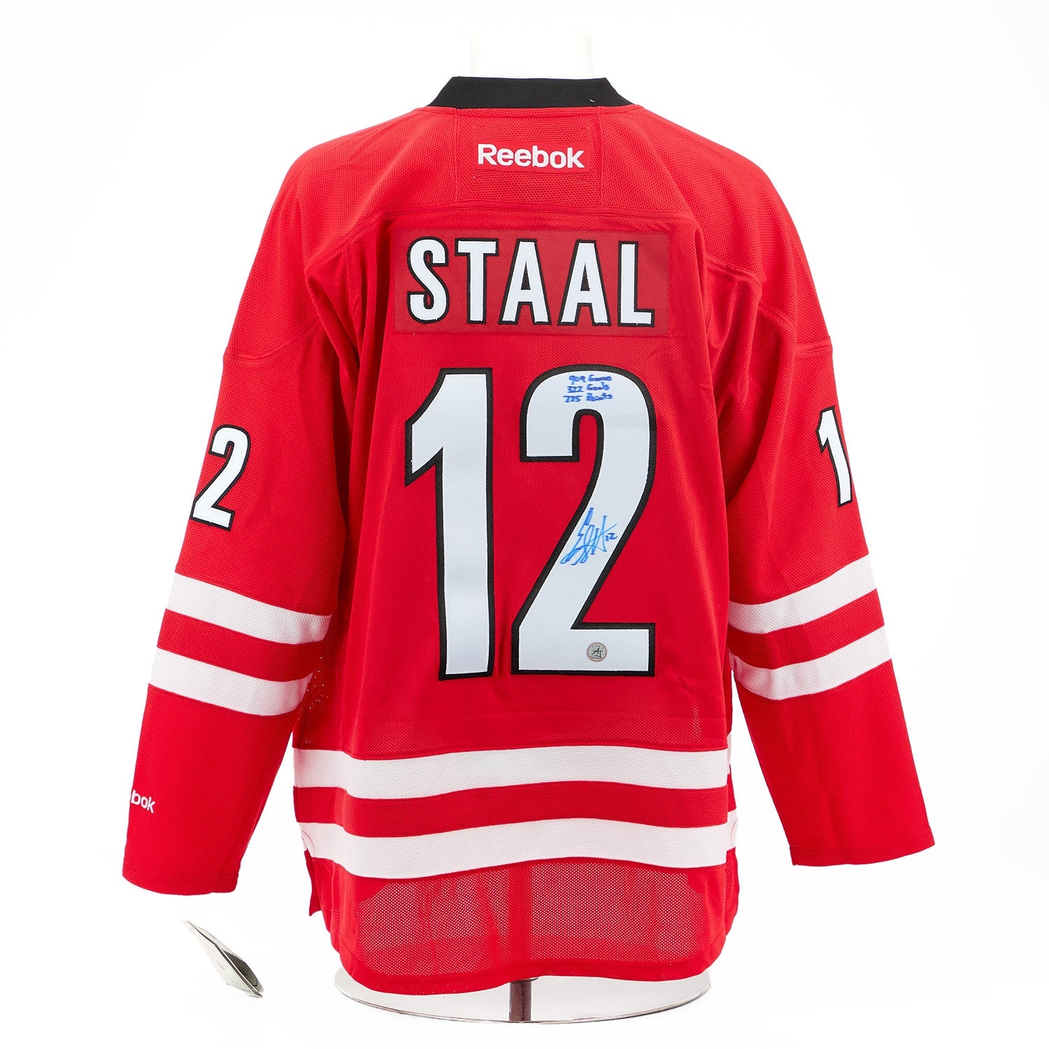 Eric Staal Signed Carolina Hurricanes Vintage Reebok Jersey with Stats Notes